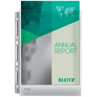 Harmonica showtas Leitz Premium 0.17mm metalen perforatiestrip copy safe A4 glashelder 3 stuks by Leitz – product photo 2 of 2