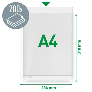 Harmonica showtas Leitz Premium met perforatiestrip 180µ PVC A4 5 stuks glashelder 5 stuks von Leitz – Produktfoto 5 von 6