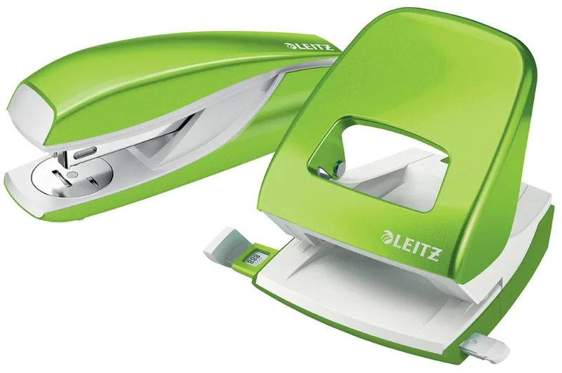 Heftgerät- & Locher-Set Nexxt WOW, grün-metallic by Leitz – product photo