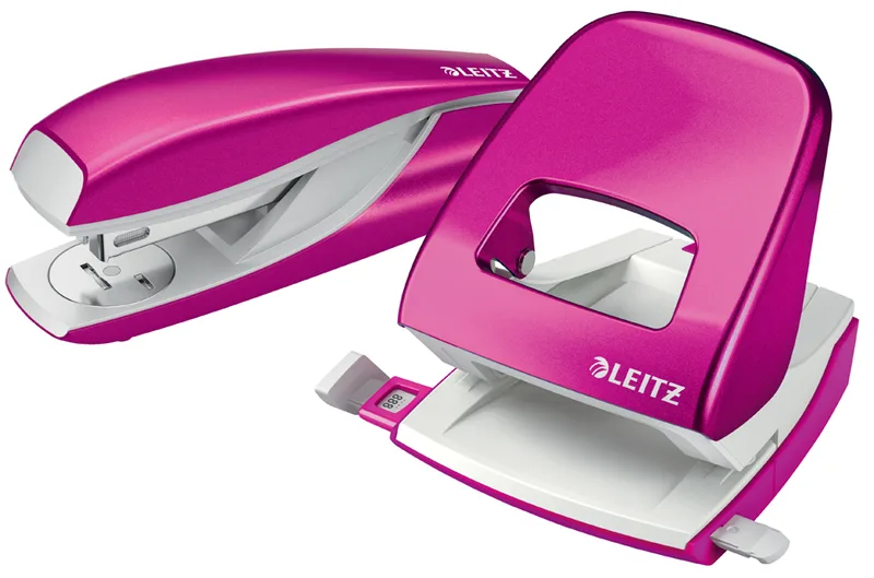 Heftgerät- & Locher-Set Nexxt WOW, pink-metallic by Leitz – product photo
