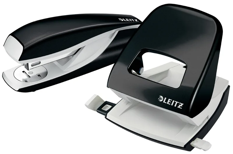 Heftgerät- & Locher-Set Nexxt WOW, schwarz-metallic by Leitz – product photo