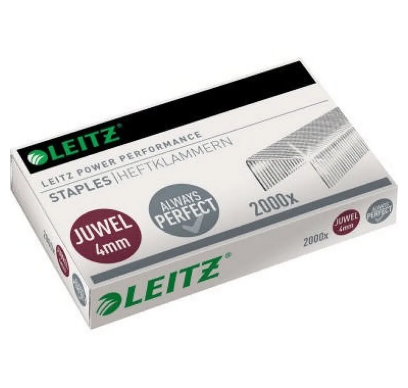 Heftklammer Heftklammer 5640 - JUWEL 4 mm 12 Blatt Stahl, verzinkt Pckg/2000 de Leitz – photo produit