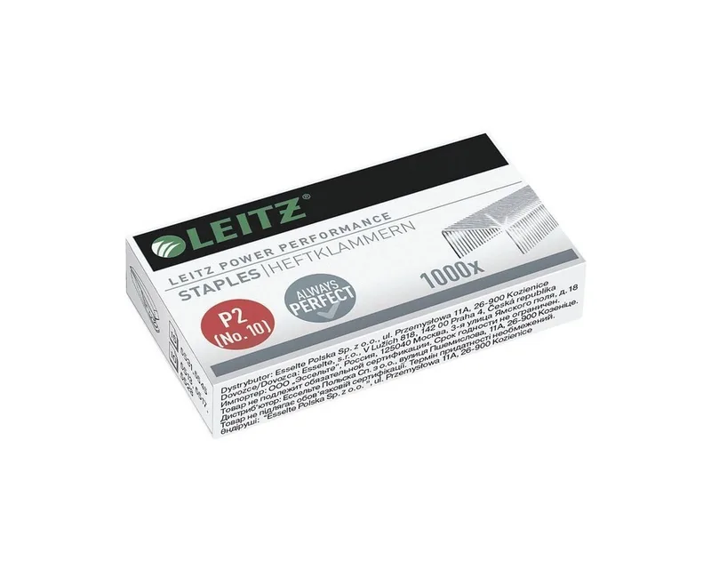 Heftklammer No. 10, 1000 Stück/Pack, Heftleistung 10 Blatt by Leitz in Silver – product photo