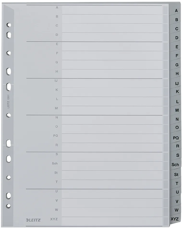 Kunststoff-Register, A-Z, A4 Überbreite, 24-teilig by Leitz – product photo