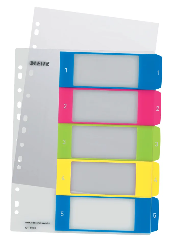 Kunststoff-Register WOW, Zahlen, A4 Überbreite, 1-20 by Leitz – product photo
