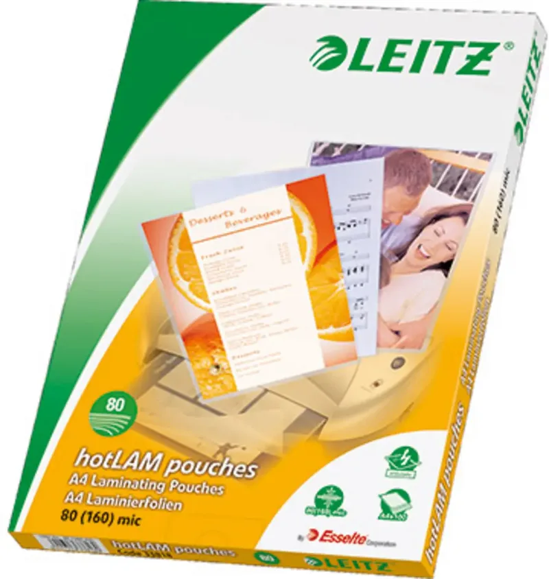 Laminierfolie DIN A4 80 micron glänzend 100 St. by Leitz – product photo