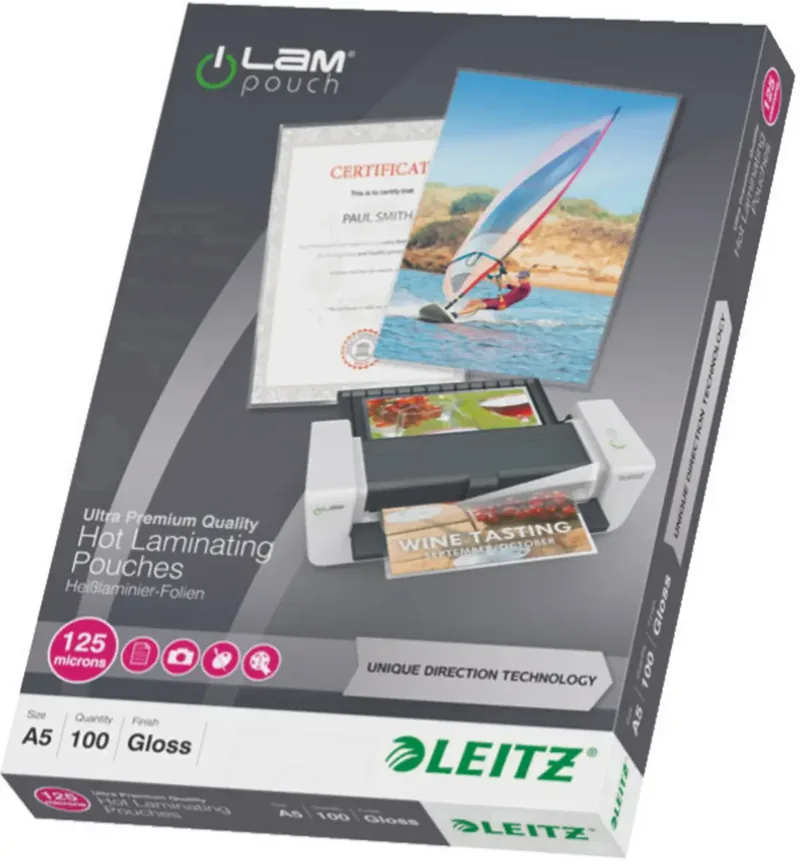 Laminierfolie DIN A5 125 micron glänzend 100 St. by Leitz – product photo