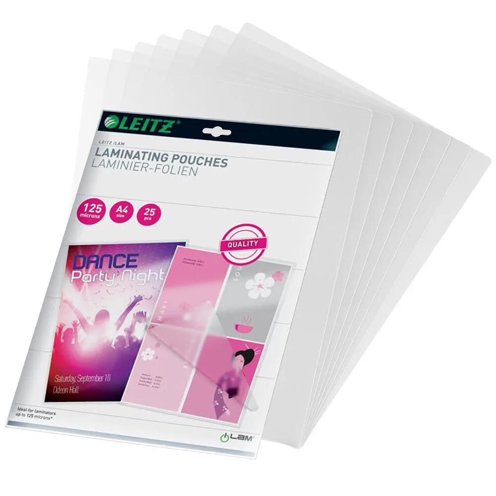 Laminierfolien glänzend 125 mikron A4 de Leitz – photo produit