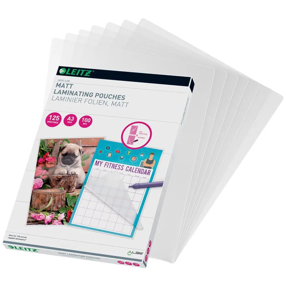 Laminierfolien matt 125 mikron A3 von Leitz – Produktfoto