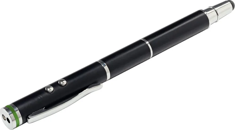 Leitz 4-in-1 stylus met pen - soft tip - laser pointer en led lamp by Leitz in Black – product photo