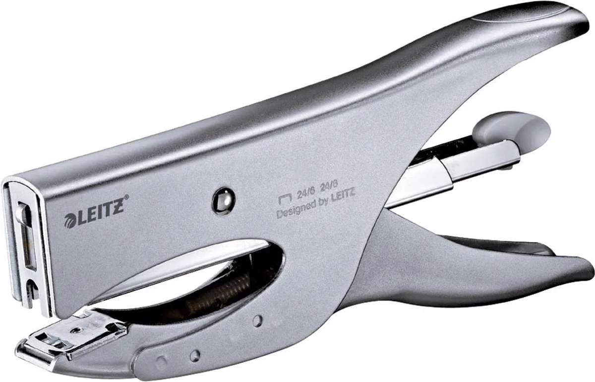 Mod. 5549 - 40 sheets - Silver - 7 cm - Rear - 150 staples - 60 x 190 x 28 mm by Leitz in Metaal – product photo
