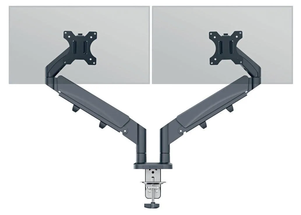 Monitor-Halterung Dual dunkelgrau fra Leitz – produktbillede