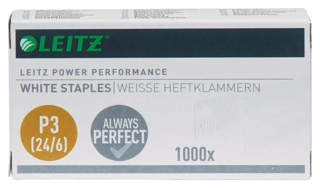 Nieten Leitz P3 24/6 wit 1000 stuks by Leitz – product photo