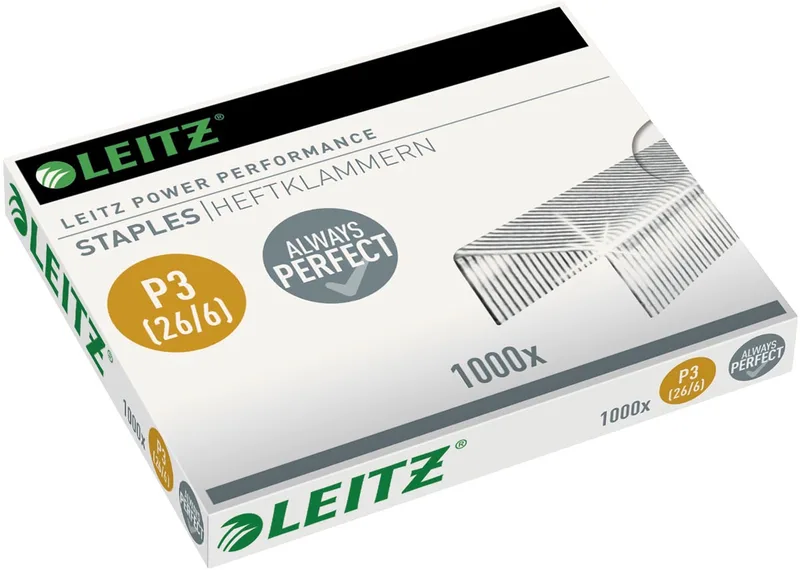 nietjes 26/6, doos van 1000 nietjes från Leitz – produktbild