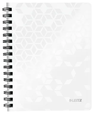 Notitieboek Leitz WOW A5 lijn spiraal PP wit by Leitz – product photo 1 of 4