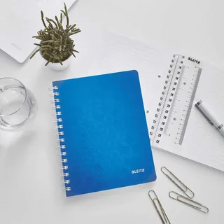 Notitieboek Leitz WOW A5 spiraal 160 pagina's lijn blauw de Leitz – photo produit 3 sur 4