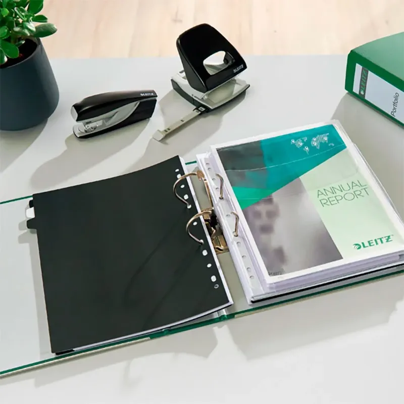 Ordner Leitz 1010 180° 80mm PP A4 groen van Leitz – productfoto 3 van 6