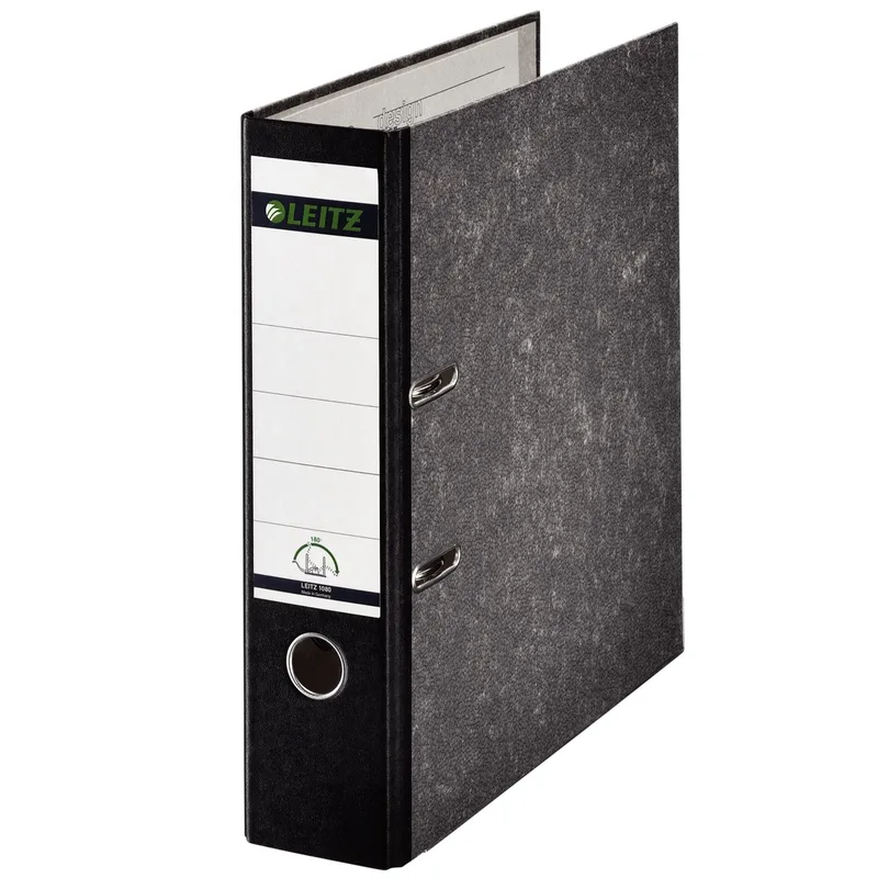 Ordner leitz 1082 180° 80mm karton folio zwart | 20 stuks von Leitz – Produktfoto
