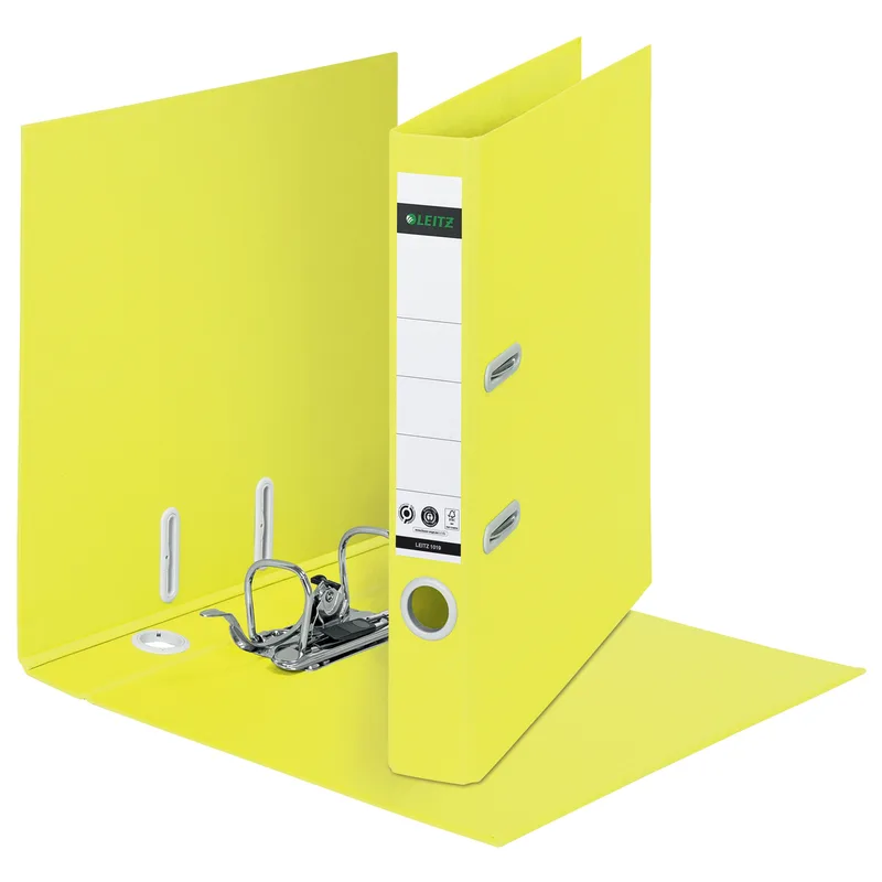 Ordner leitz recycle 180° 50mm geel | 10 stuks de Leitz – photo produit