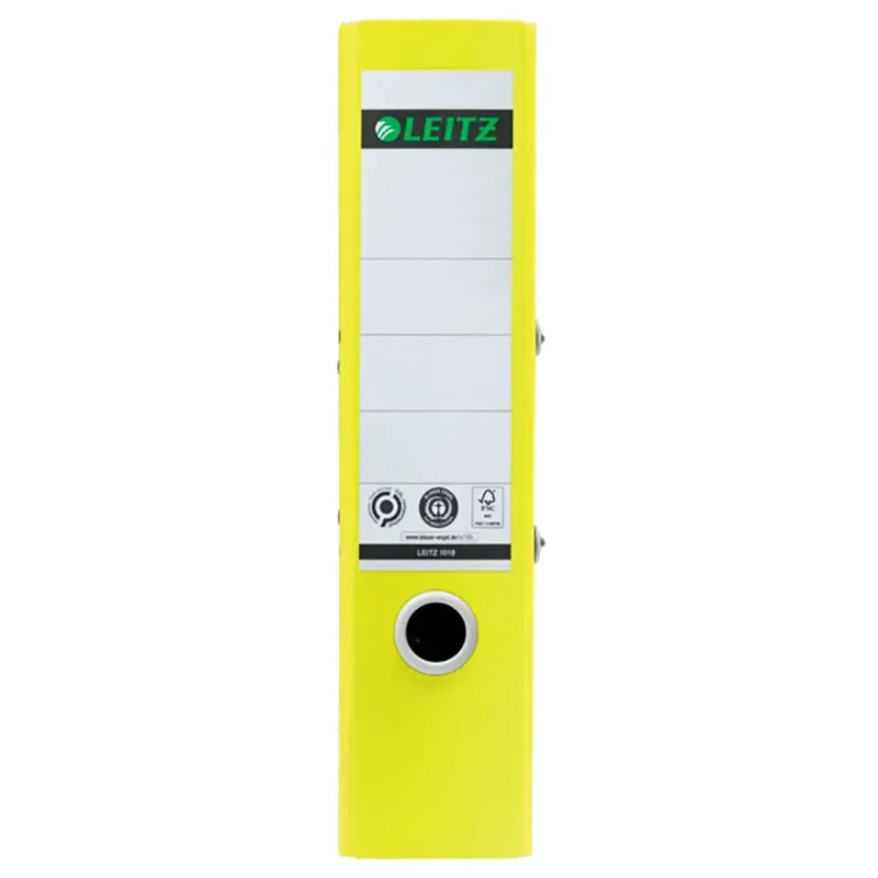Ordner Leitz Recycle 180° 80mm karton A4 geel by Leitz – product photo 4 of 6