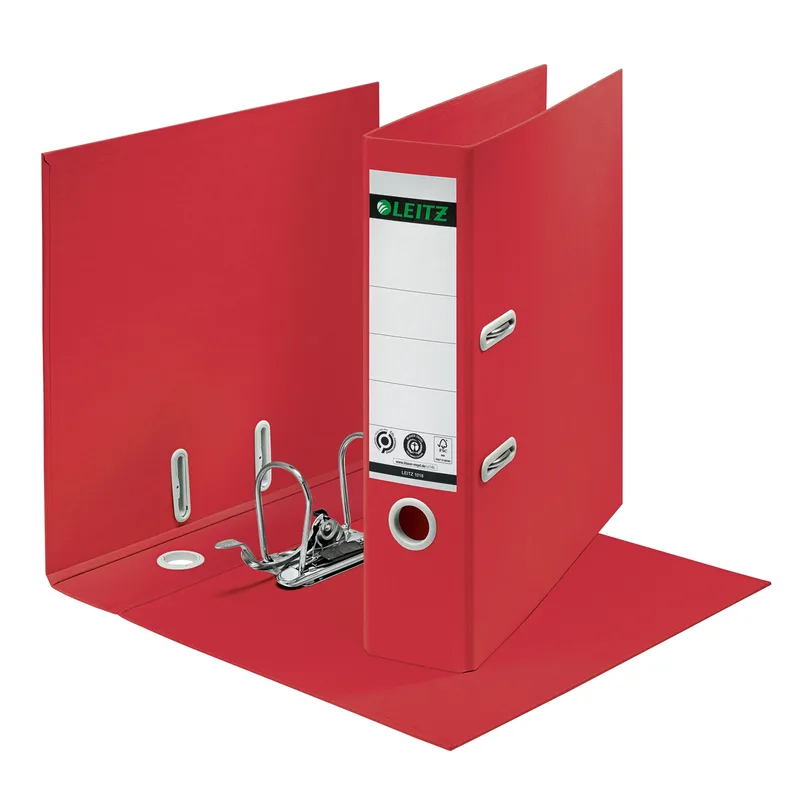 Ordner leitz recycle 180° 80mm rood | 10 stuks från Leitz – produktbild