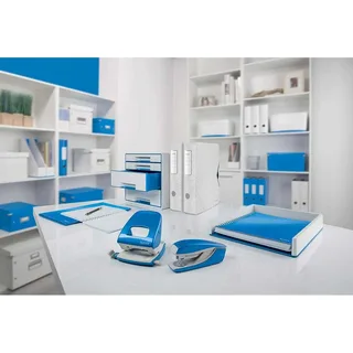 Ordner Leitz Wow 180° gelamineerd 80mm A4 blauw by Leitz – product photo 4 of 5