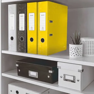 Ordner Leitz Wow 180° gelamineerd 80mm A4 geel by Leitz – product photo 4 of 5
