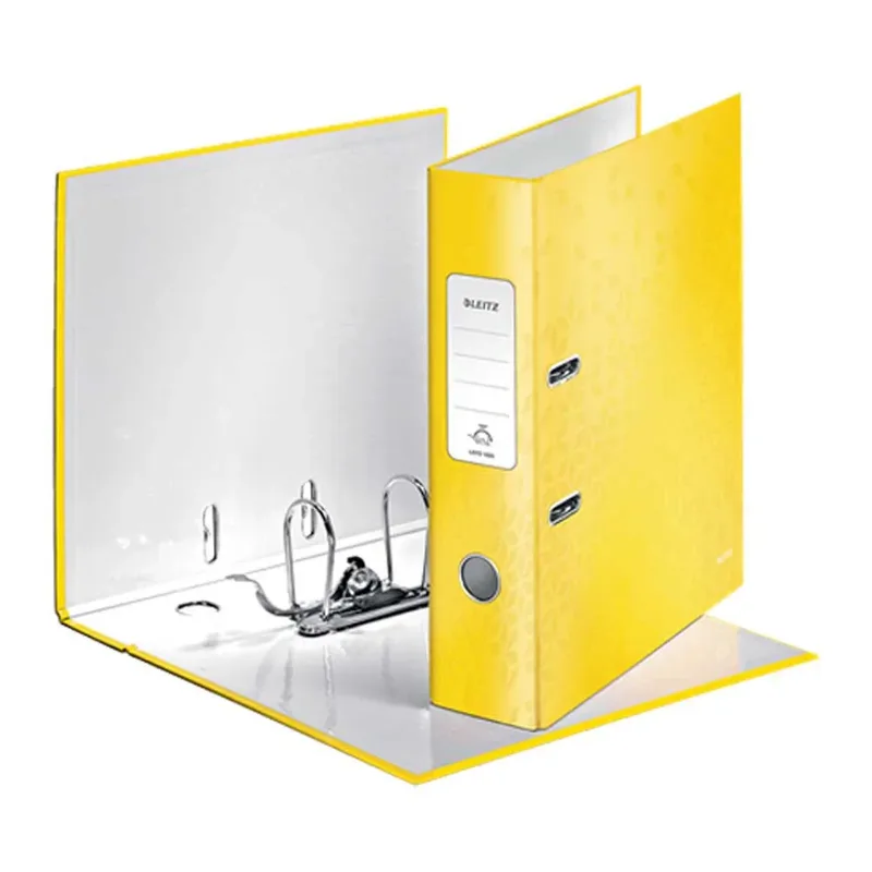 Ordner Leitz Wow 180° gelamineerd 80mm A4 geel by Leitz – product photo 2 of 5