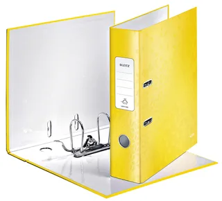 Ordner Leitz Wow 180° gelamineerd 80mm A4 geel by Leitz – product photo 1 of 5