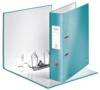 Ordner Leitz Wow 180° gelamineerd 80mm A4 ijsblauw de Leitz – photo produit 1 sur 2