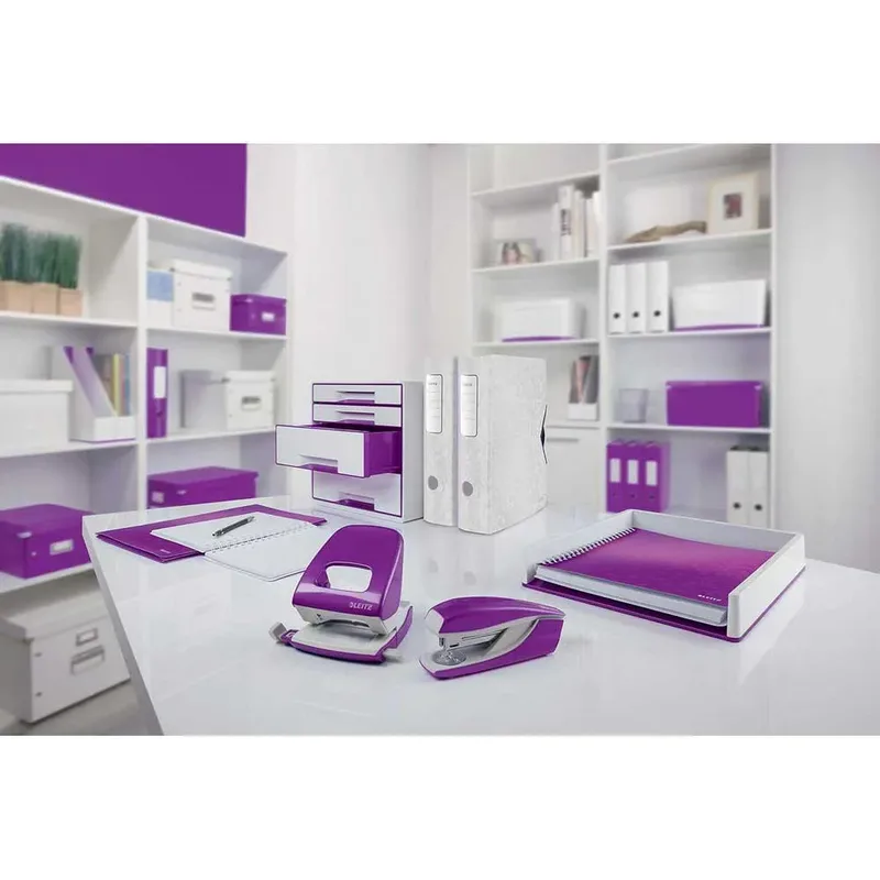 Ordner Leitz Wow 180° gelamineerd 80mm A4 paars by Leitz – product photo 3 of 3