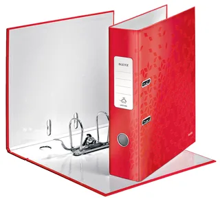 Ordner Leitz WOW 180 gelamineerd 80mm A4 rood van Leitz – productfoto 1 van 2