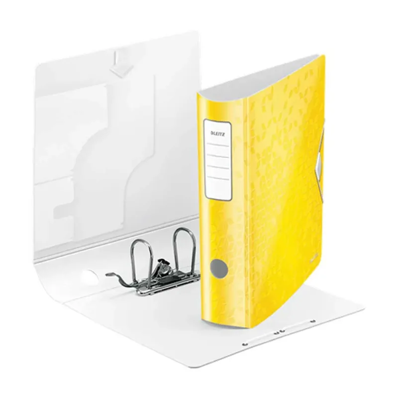 Ordner Leitz WOW active 180° 80mm PP A4 geel by Leitz – product photo 2 of 5