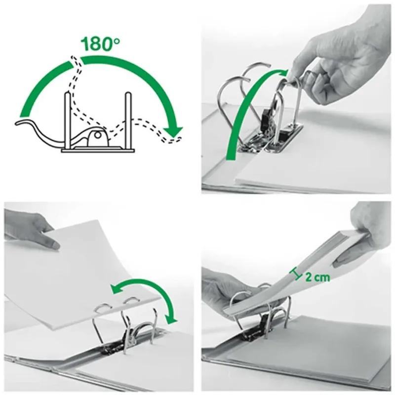 Ordner Leitz WOW active 180° 80mm PP A4 groen fra Leitz – produktbillede 3 af 5