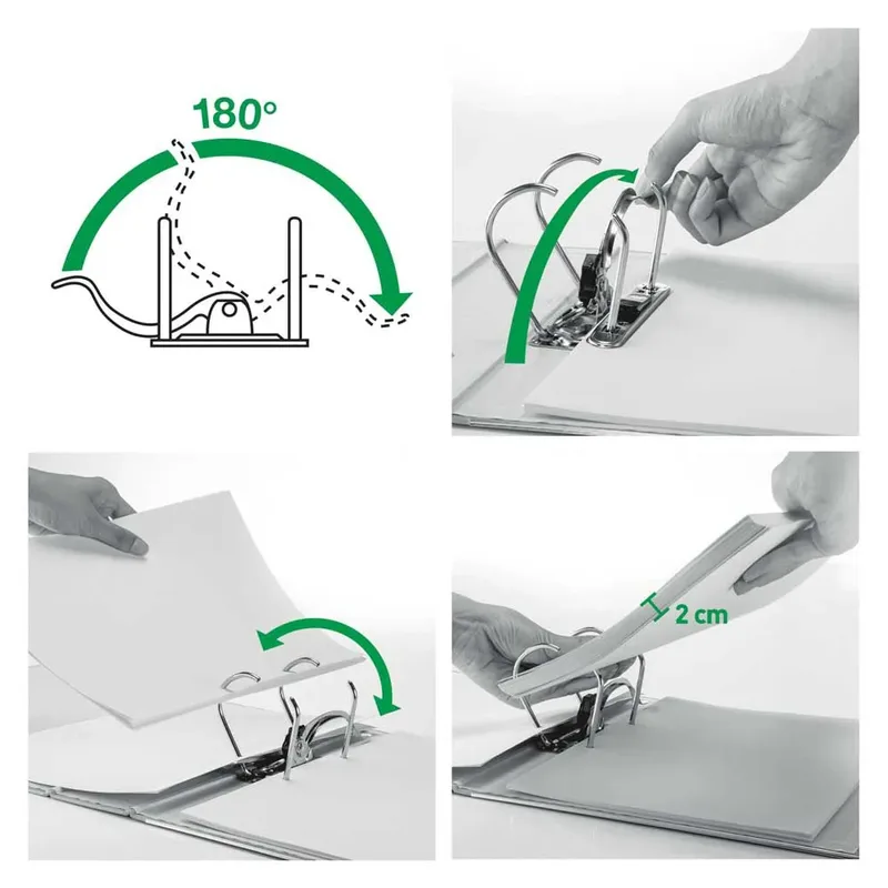 Ordner Leitz WOW active 180° 80mm PP A4 wit by Leitz – product photo 6 of 6