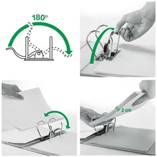 Ordner Leitz WOW active 180° 80mm PP A4 zwart by Leitz – product photo 3 of 5
