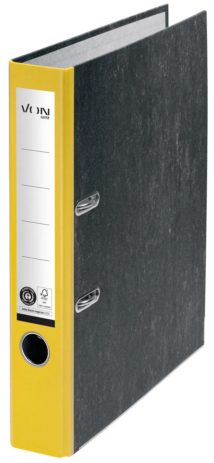 Ordner Rückenbreite 5 cm DIN A4 gelb mamoriert van Leitz – productfoto
