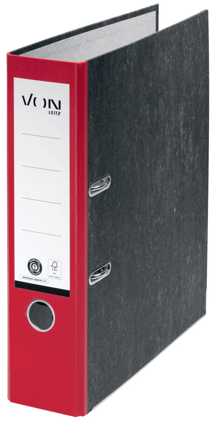 Ordner Rückenbreite 8 cm DIN A4 rot mamoriert fra Leitz – produktbillede