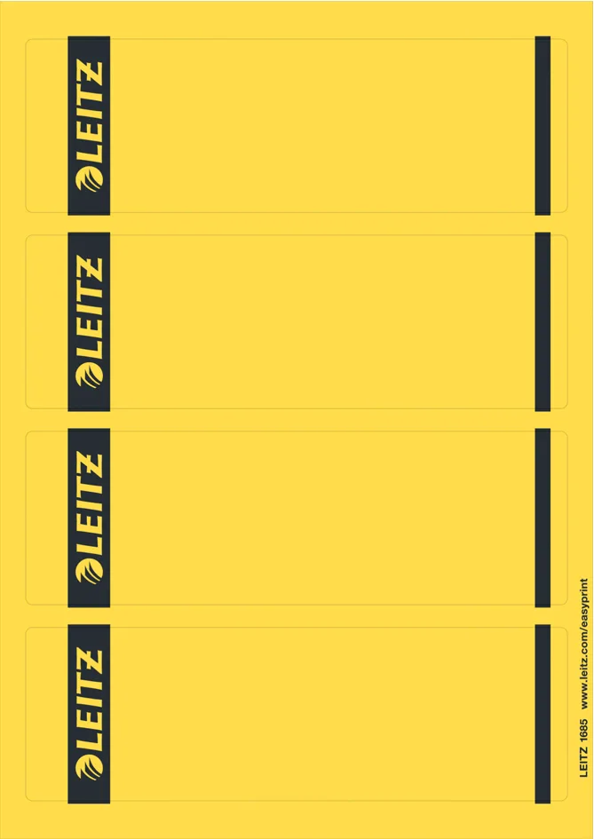 Ordnerrücken-Etikett, 61 x 192 mm, kurz, breit, grau fra Leitz – produktbillede