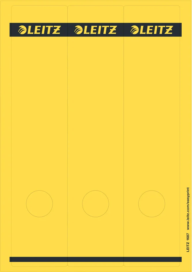 Ordnerrücken-Etikett, 61 x 285 mm, lang, breit, rot fra Leitz – produktbillede
