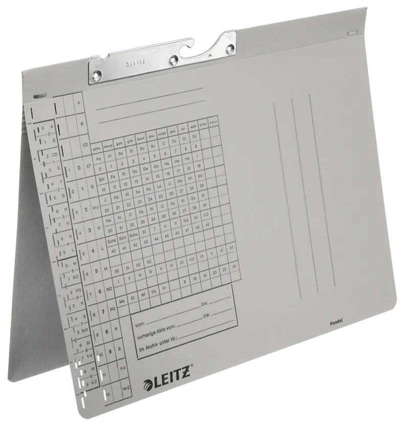Pendelhefter, A4, Behördenheftung, grau, 250 g/qm by Leitz – product photo