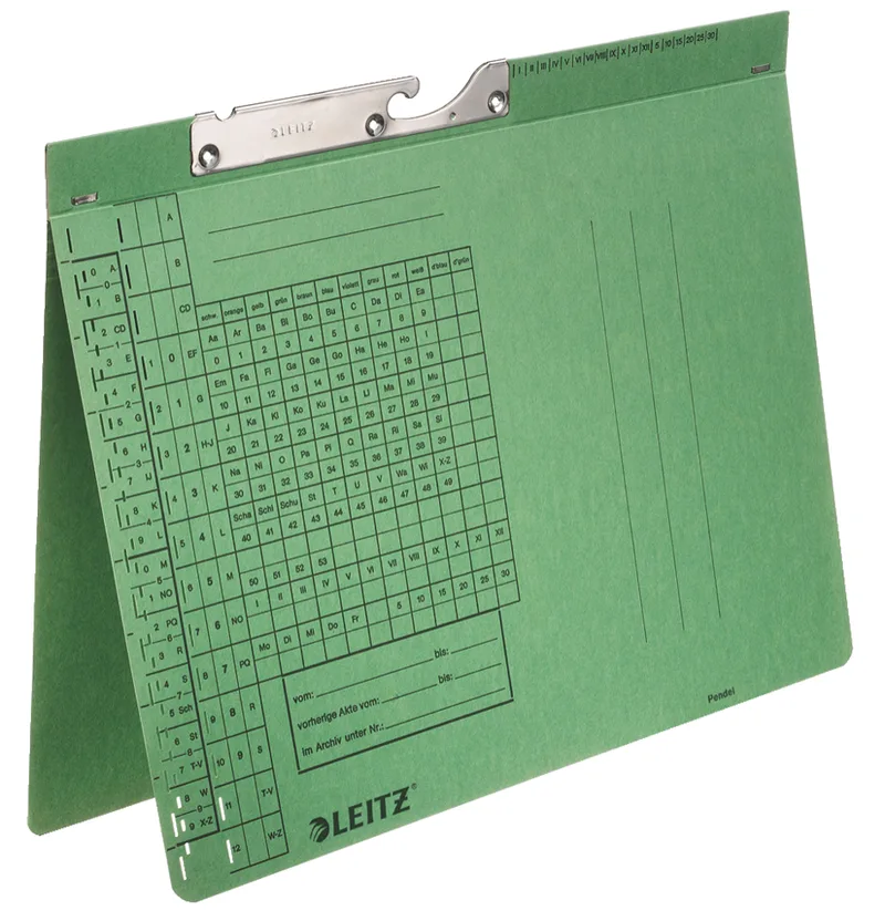 Pendelhefter, A4, Behördenheftung, grün, 250 g/qm von Leitz – Produktfoto
