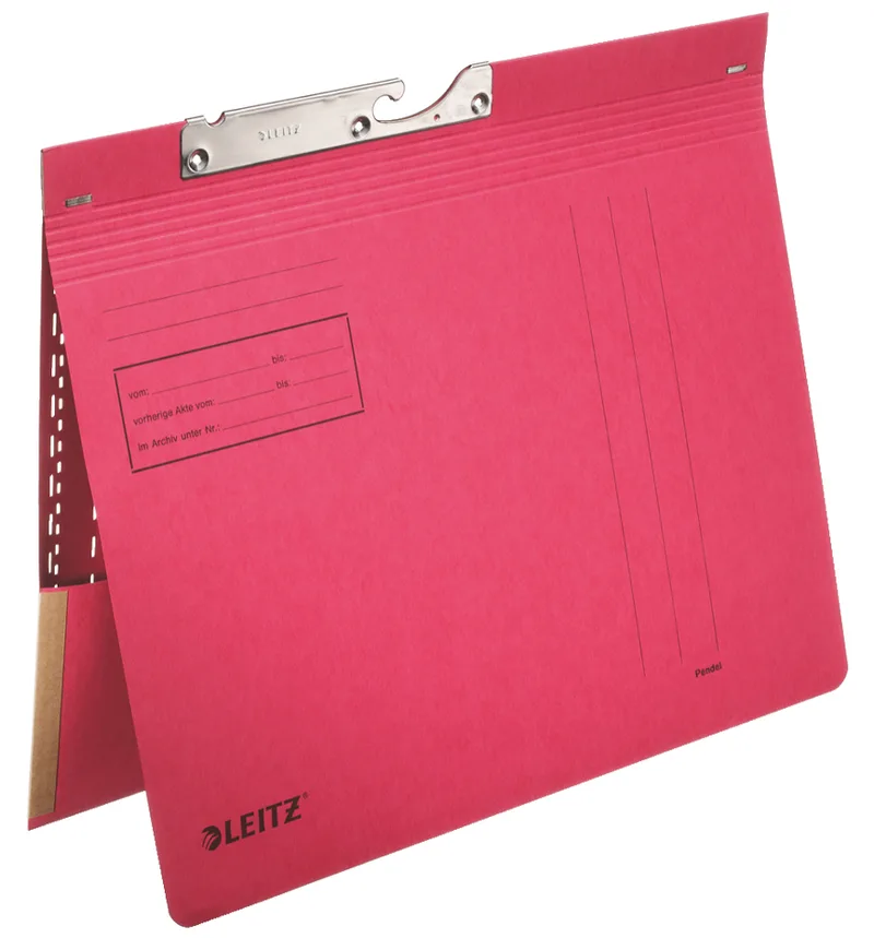Pendelhefter, mit Tasche, A4, rot von Leitz – Produktfoto