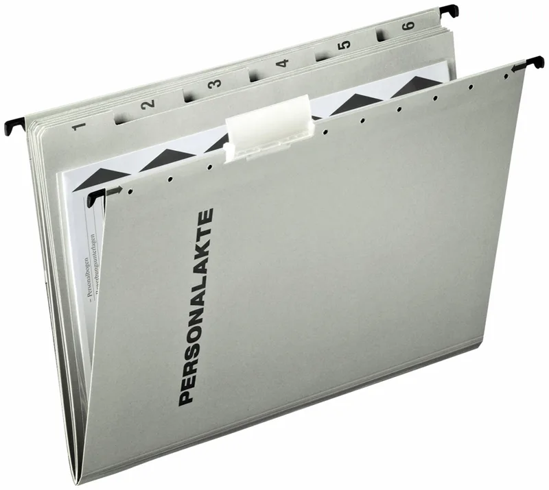 Personalakte/Personal-Hängemappe, 6 Fächer, grau by Leitz – product photo