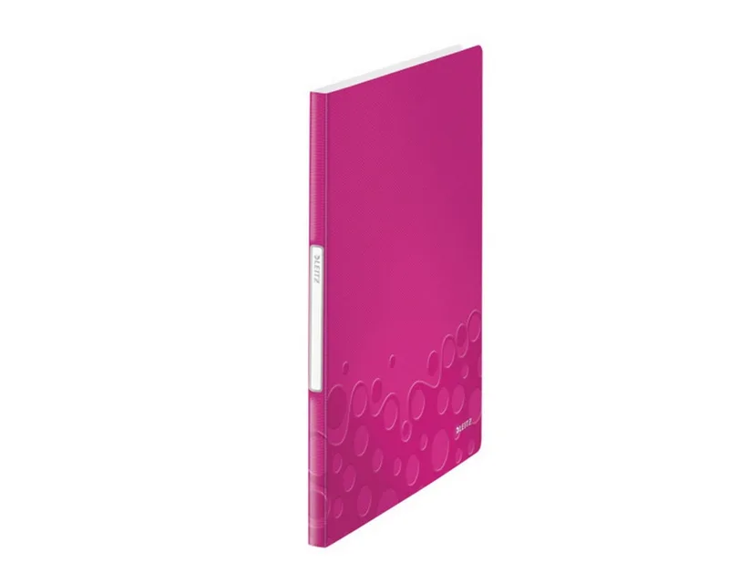 Prospekthülle LEITZ Sichtbuch WOW 20 Hüllen pink DIN A4 by Leitz – product photo