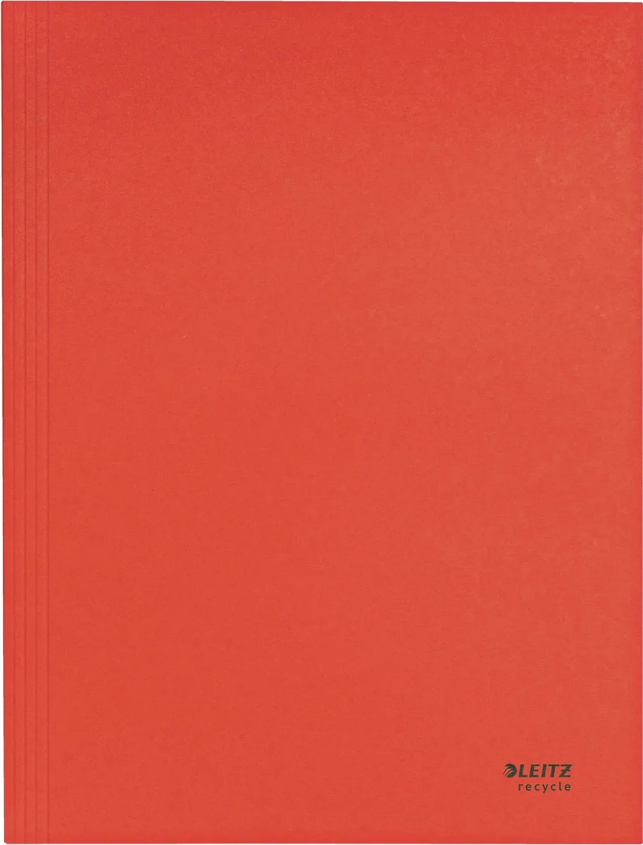 Recycle Kartonnen 3-Klepsmap A4 - 100% Gerecycled Karton van Leitz in Rood – productfoto