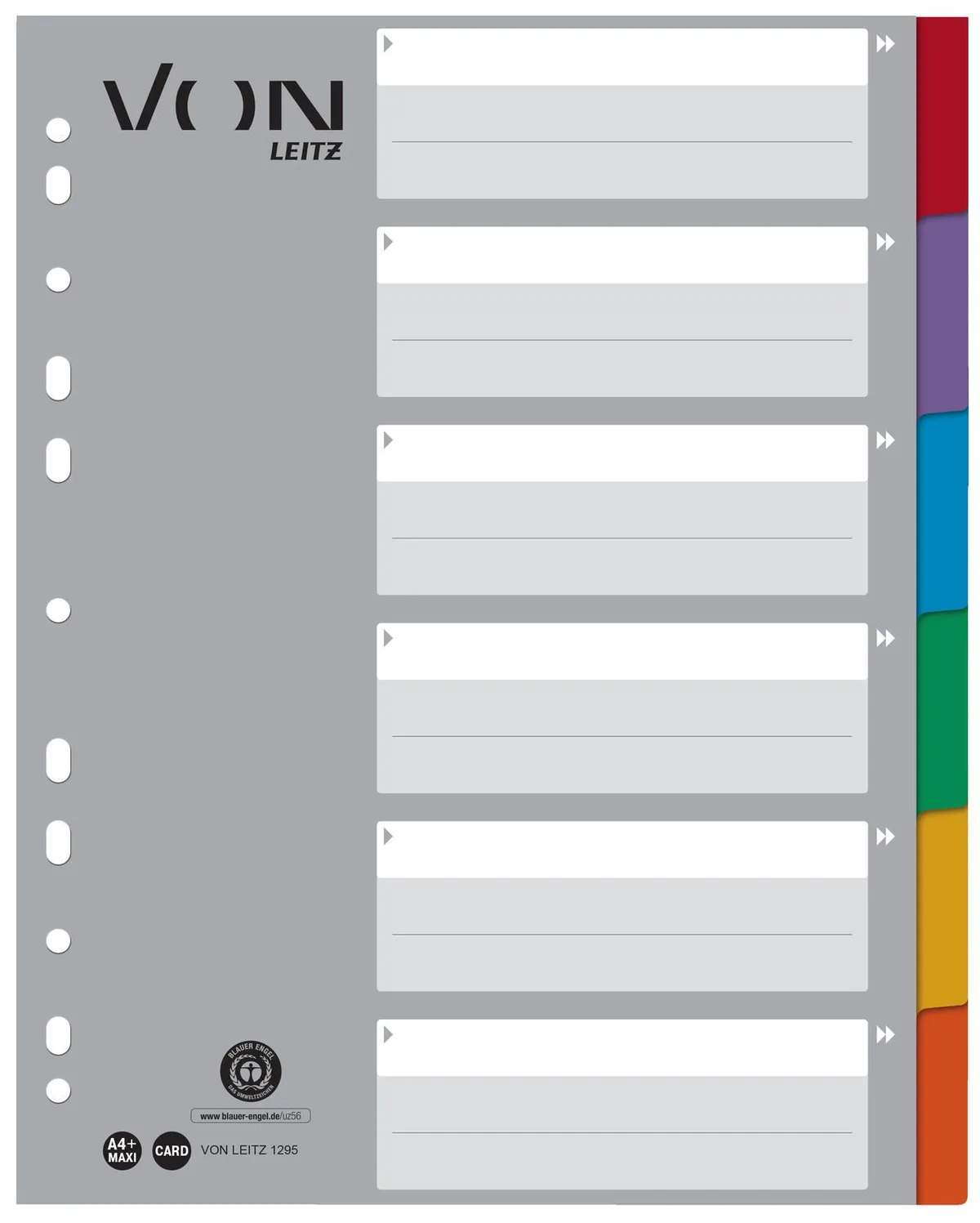 Register, Vollformat, blanko, DIN A4 fra Leitz – produktbillede