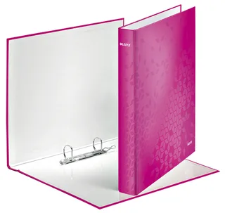 Ringband Leitz WOW A4 maxi 2-rings D-mechaniek 40mm roze by Leitz – product photo 1 of 3