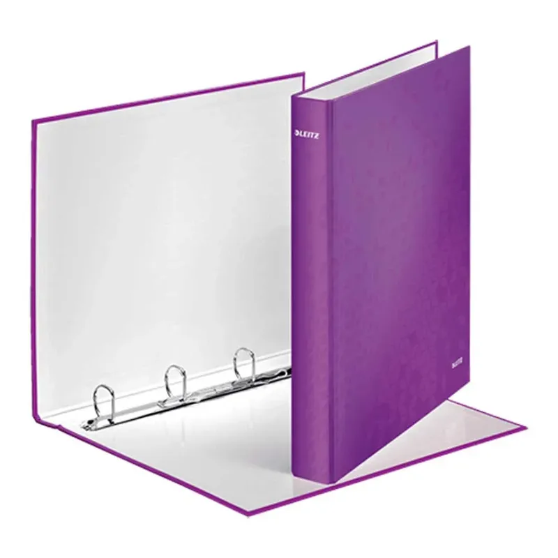 Ringband Leitz WOW A4 maxi 4-rings D-mechaniek 25mm paars by Leitz – product photo 2 of 3