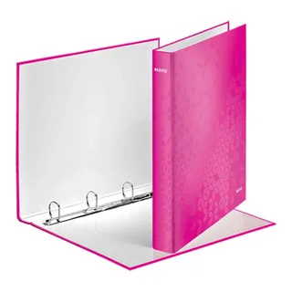 Ringband Leitz WOW A4 maxi 4-rings D-mechaniek 25mm roze by Leitz – product photo 2 of 3